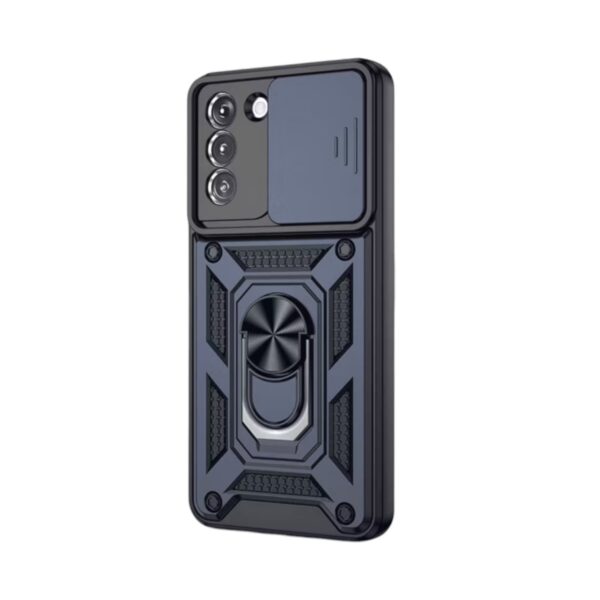 Case azul y negro Samsung A02S