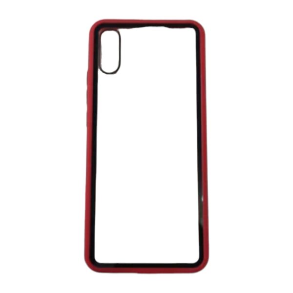Case transparente rojo con negro Samsung A01 core