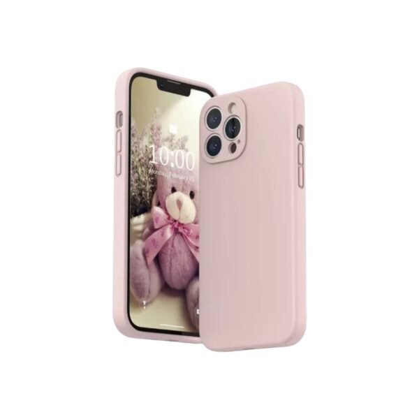 Silicone Case iPhone 13 pro rosado pastel