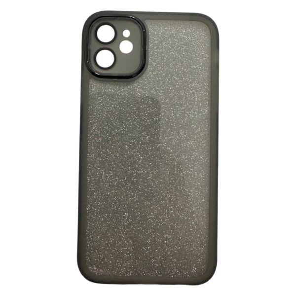 Case transparente negro escarchado iPhone 11