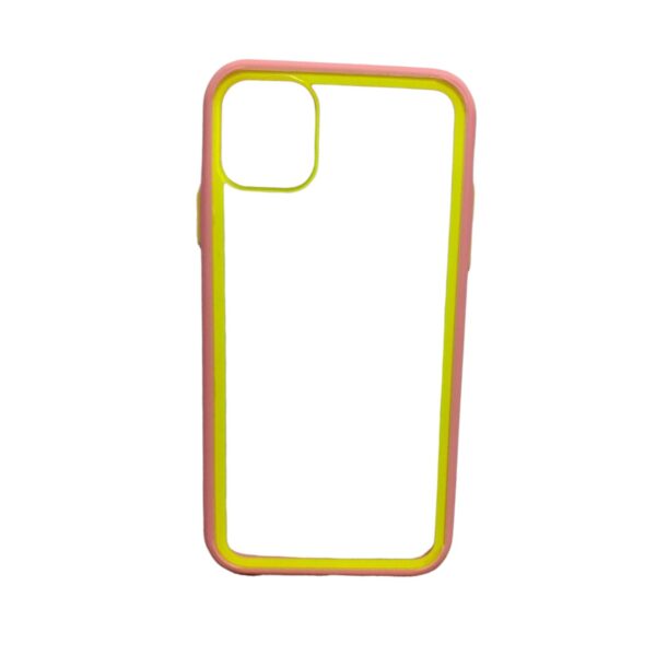 Case transparente salmón amarillo iPhone 11
