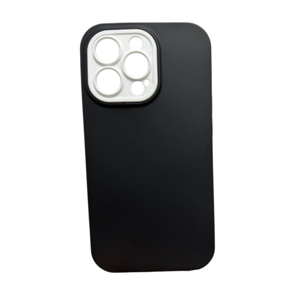 Case transparente blanco con negro iPhone 13 pro