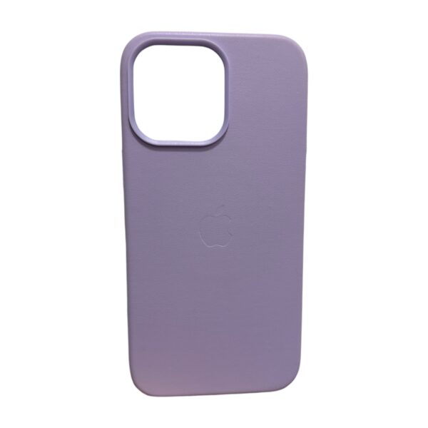 Case de cuero morado iPhone 14 pro max
