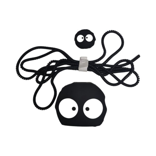 Protector para cargador iphone negro de ojitos