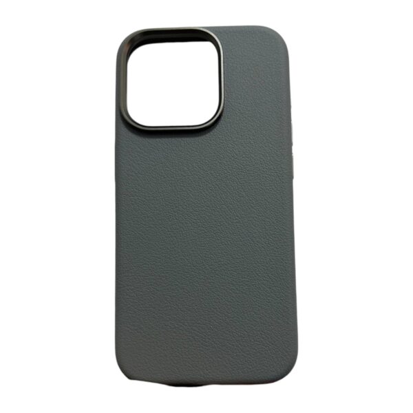 Case cuero gris y negro iPhone 15 pro - Imagen 2
