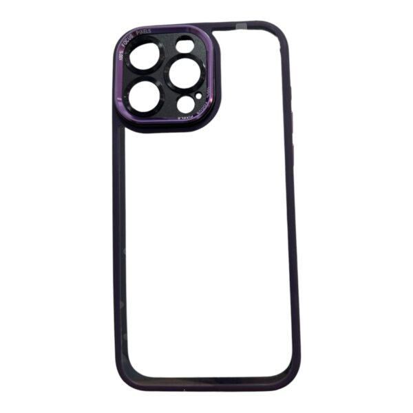 Case transparente azul y morado iPhone 15 pro max - Imagen 2