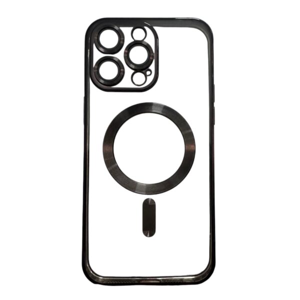 Magsafe Transparente con negro iPhone 14 pro max