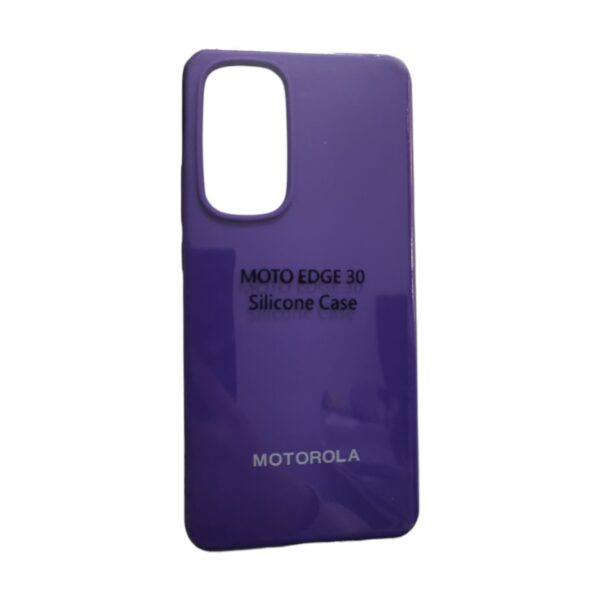 Silicone Case Morado Moto Edge 30
