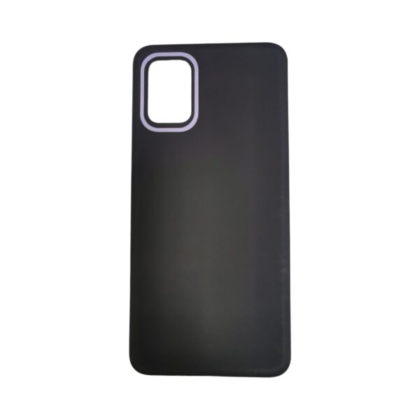 Silicone Case Negro con morado Moto E20