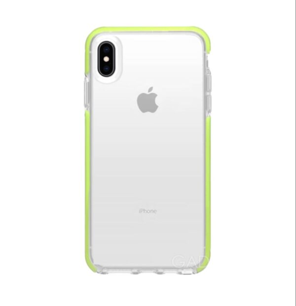 Case transparente con amarillo fosforescente iphone x