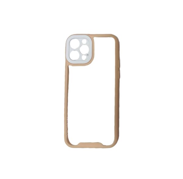 Case transparente salmón con blanco iphone 12 pro