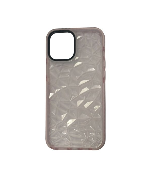 Case transparente endiamandtado rosa iphone 12 pro max