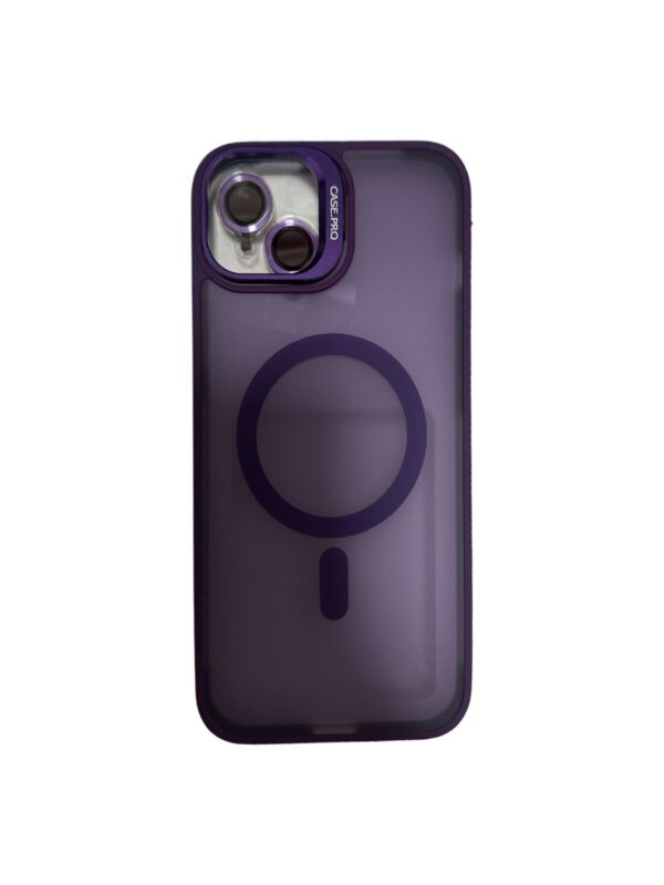 Case magsafe morado iphone 15 plus