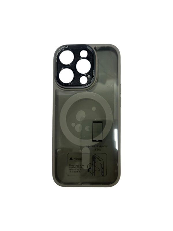Case magsafe gris iphone 15 pro