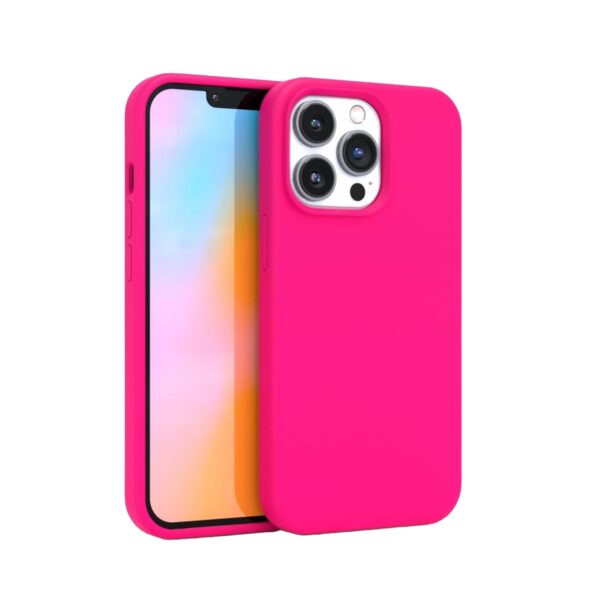 Silicone case magenta iphone 15 pro max