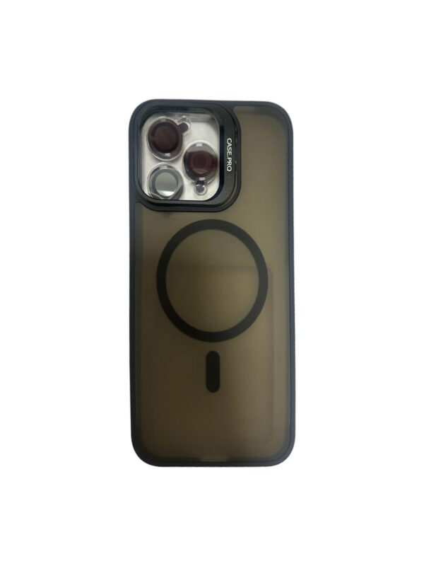 Case magsafe transparente con negro iphone 15 pro max
