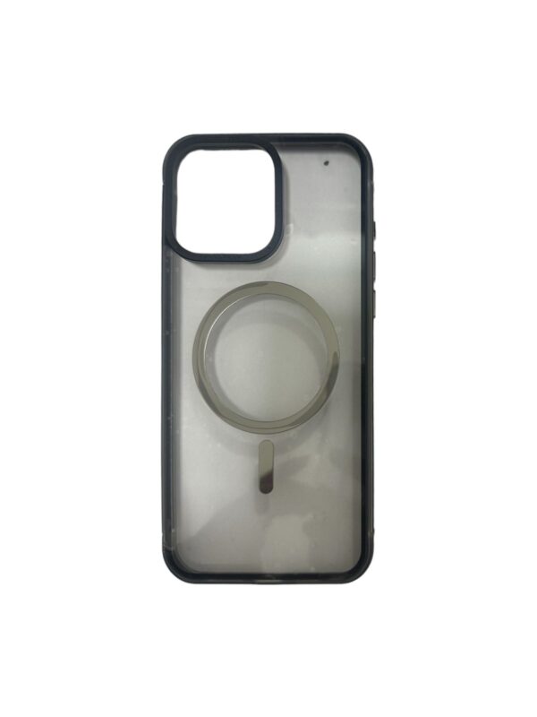 Case magsafe transparente con negro iphone 15 pro max