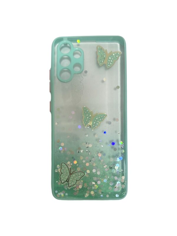 Case verde con mariposas samsung A32 4G