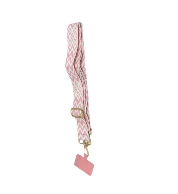 Cinturon para cargar el celular rosa