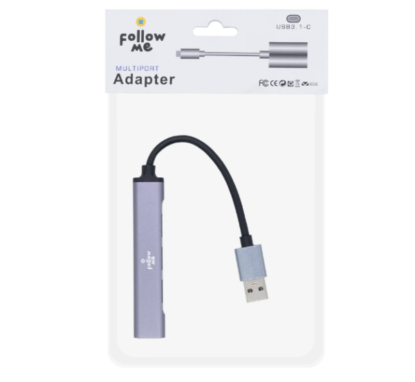 Convertidor 4 Puertos USB Follow Me