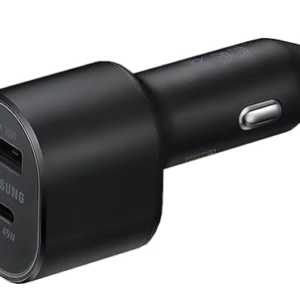 Samsung Cargador de coche dual súper rápido (45W+15W) Puertos duales USB-C y USB-A